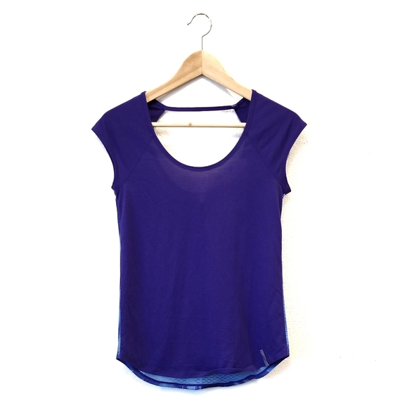 Under Armour Heat Gear Running Singlet XS Fitted Loose Compression Blue w/Reflex - Picture 1 of 13